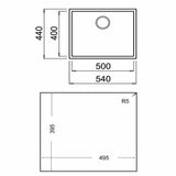 Sink with One Basin Teka Square 50.40 TG (60 cm)-1