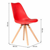 Dining Chair Alexandra House Living Red 48 x 83 x 54 cm-1