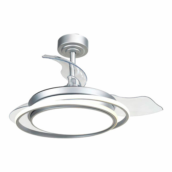 Ceiling Fan CristalRecord Silver 40 W Ø 40 cm-10