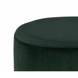 Pouffe Alexandra House Living Green Velvet Wood Sponge 55 x 35 x 55 cm-1