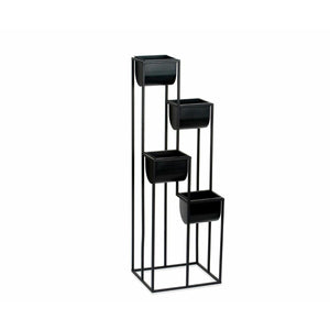 Planter with stand Alexandra House Living Black Metal Plastic 100 x 29 x 33 cm-0