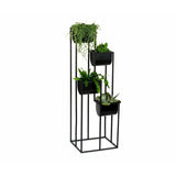 Planter with stand Alexandra House Living Black Metal Plastic 100 x 29 x 33 cm-3