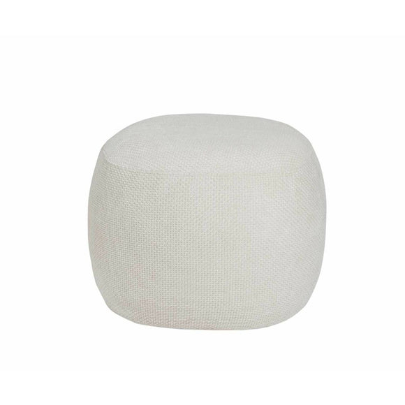 Pouffe Alexandra House Living Audry White Polyester 50 x 38 x 50 cm-0