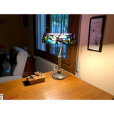 Desk lamp Viro Fly Blue Zinc 60 W 34 x 54 x 23 cm-1