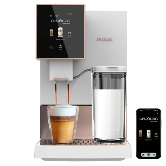 Superautomatic Coffee Maker Cecotec Cremmaet Compactccino Connected 1350 W White/Pink 19 bar 1,8 L-0