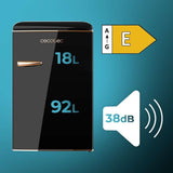 Cecotec 110L Fridge Bolero CoolMarket TT Origin 2 Doors Black E-6