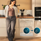 Cecotec 60 cm Integrated Dishwasher Bolero Aguazero 6500 Full-BI C 15 Services Steel-5