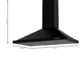 Cecotec Conventional Hood 90 cm Black Stainless Steel 650 m³/h LED Light Bolero Flux PM 906500-6