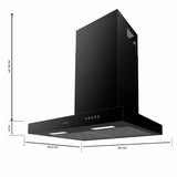 Conventional Hood Cecotec Bolero Flux TM 606500 Black-1