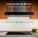 Conventional Hood Cecotec Bolero Flux TT 605500 Glass Black-13