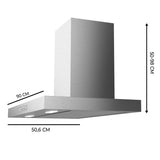 Conventional Hood Cecotec Bolero Flux TT 908000 Slim White-8