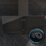 Cecotec Conventional Hood 90 cm Bolero Flux DM 906500 Black Glass LED-9