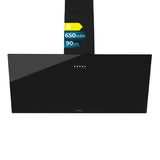 Cecotec Conventional Hood 90 cm Bolero Flux DM 906500 Black Glass LED-0