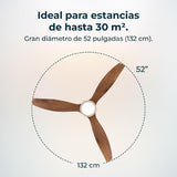 Ceiling Fan Cecotec EnergySilence Aero 5295 Ø 132 cm Black Golden 18 W 35 W-3