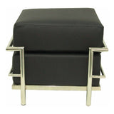 Footrest P&C Imitation leather Black-6