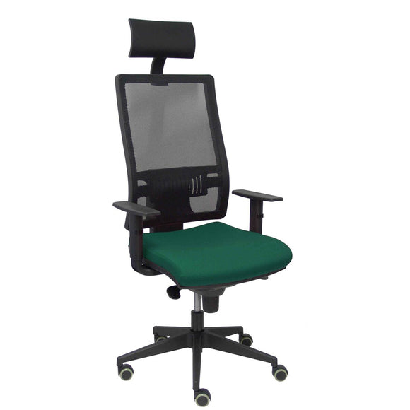 Office Chair with Headrest Horna P&C BALI426 Dark green-0