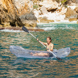 InnovaGoods Inflatable Transparent Kayak 312 cm 2 Seats Paros with Accessories