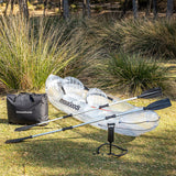 InnovaGoods Inflatable Transparent Kayak 312 cm 2 Seats Paros with Accessories