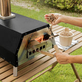 InnovaGoods Pellet Pizza Oven with Accessories Pizzahven – Portable Outdoor Chimney