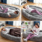 Human Dog Bed XXL InnovaGoods Grey-16