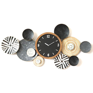 Wall Clock Romimex Multicolour Metal 128 x 64 x 7 cm-0