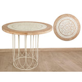 Side table Romimex Natural Wood Metal 100 x 85 x 100 cm-1