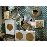 Wall mirror Romimex Golden Metal Circles 87 x 87 x 3 cm-1