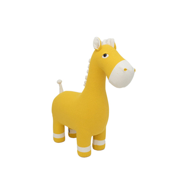 Fluffy toy Crochetts AMIGURUMIS MAXI Yellow Horse 94 x 90 x 33 cm-0