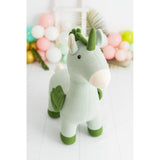 Fluffy toy Crochetts AMIGURUMIS MAXI Green Unicorn 98 x 88 x 33 cm-1