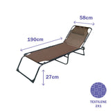 Marbueno Sun-lounger Brown 190 x 27 58 cm