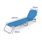 Sun-lounger Marbueno Blue 187 x 24 x 55 cm-1