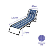 Marbueno Sun-lounger Blue 190 x 27 58 cm