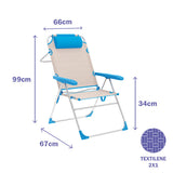 Folding Chair Marbueno Blue Beige 67 x 99 x 66 cm-1