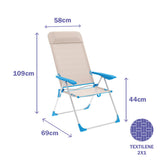 Folding Chair Marbueno Blue Beige 69 x 109 x 58 cm-1