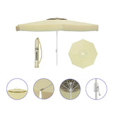 Sunshade Marbueno White Polyester Aluminium Ø 270 cm-2
