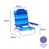 Folding Chair Marbueno Stripes Blue 61 x 82 x 68 cm-1