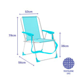 Folding Chair Marbueno Aquamarine 53 x 78 x 56 cm-1