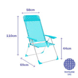 Folding Chair Marbueno Aquamarine 69 x 110 x 58 cm-1
