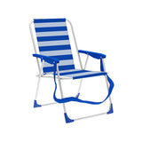 Folding Chair Marbueno Stripes Blue White 53 x 78 x 56 cm-0