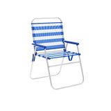 Folding Chair Marbueno Stripes Blue White 52 x 80 x 56 cm-0
