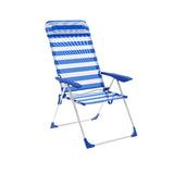 Folding Chair Marbueno Blue White 69 x 110 x 58 cm-0
