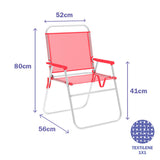 Marbueno Folding Chair Coral 52 x 80 56 cm