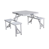 Picnic table Marbueno Grey 136 x 67 x 85 cm Aluminium-0