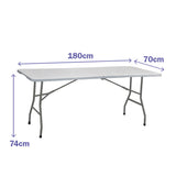 Folding Table Marbueno Grey 70 x 74 x 180 cm-0