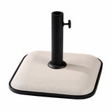 Marbueno Square Umbrella Base Cement 35X35X5.2 cm 11KG White Garden Pool Terrace 10457-0