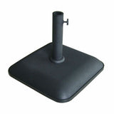 Marbueno Square Umbrella Base Cement 45X45X7.3 cm 25KG Black Garden Pool Terrace 10458-0