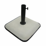 Marbueno Square Umbrella Base Concrete 45x45x7.3 cm 25KG White Garden Pool 10459-0