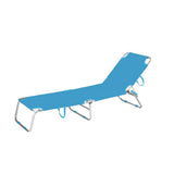 Marbueno Folding Lounger Aluminum Blue Beach Pool 187X58X24 cm 10460-0