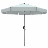 Marbueno Umbrella Steel 8 Ribs D300 cm Polyester White Garden, Pool, Terrace 10489-0