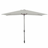 Marbueno Parasol Acero 8 Varillas 200x300 cm Poliéster Blanco Jardín Terraza 10494-0